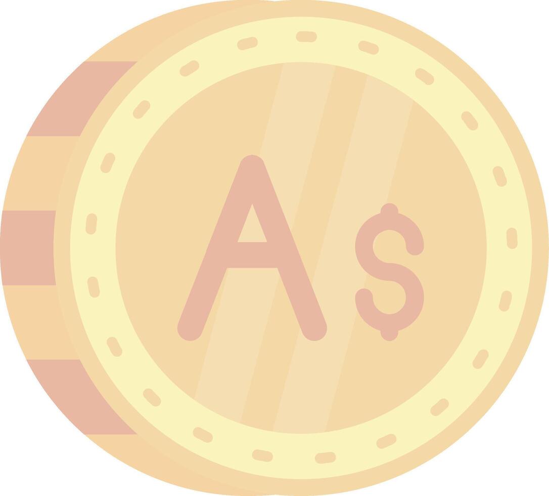 Australian dollar Flat Light Icon vector