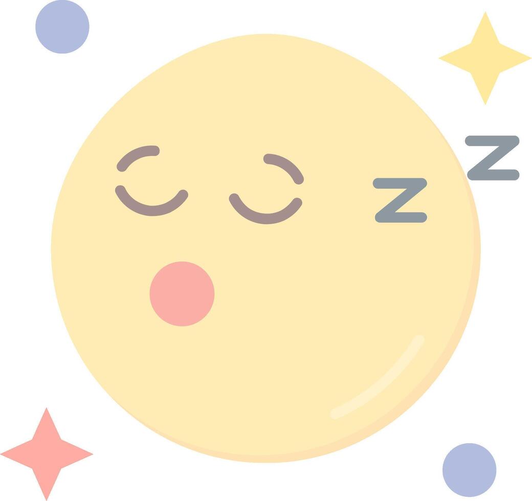 Sleep Flat Light Icon vector