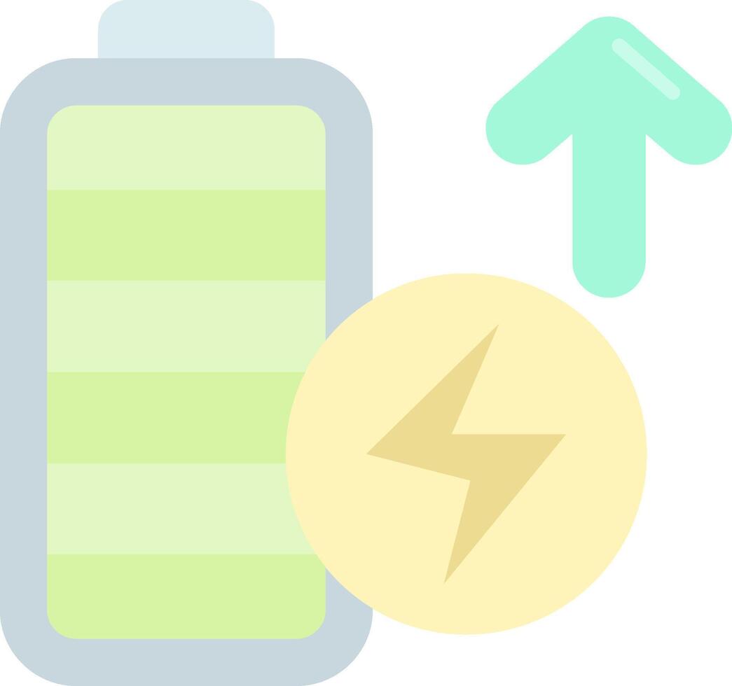 Battery full Flat Light Icon vector