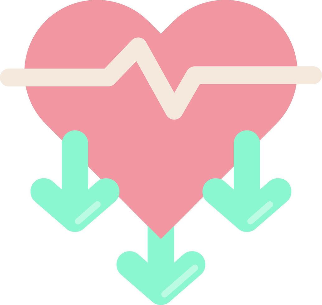 Heart rate Flat Light Icon vector