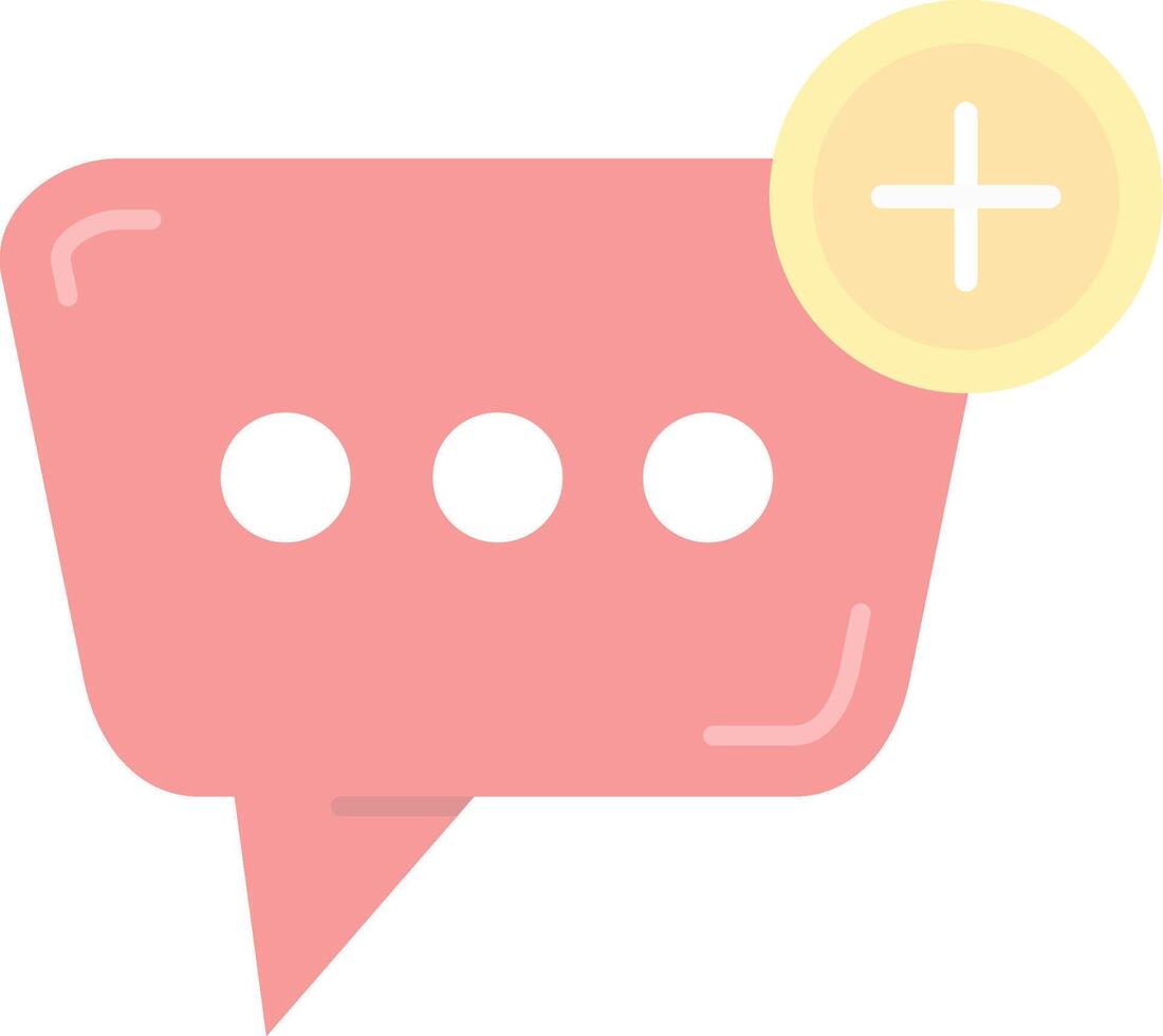 New message Flat Light Icon vector