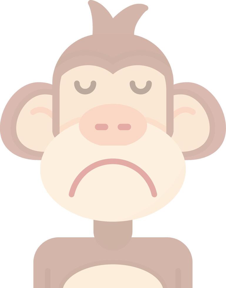 Sad Flat Light Icon vector