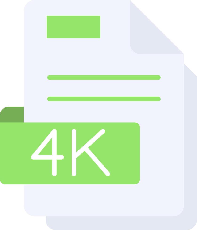 4k Flat Light Icon vector
