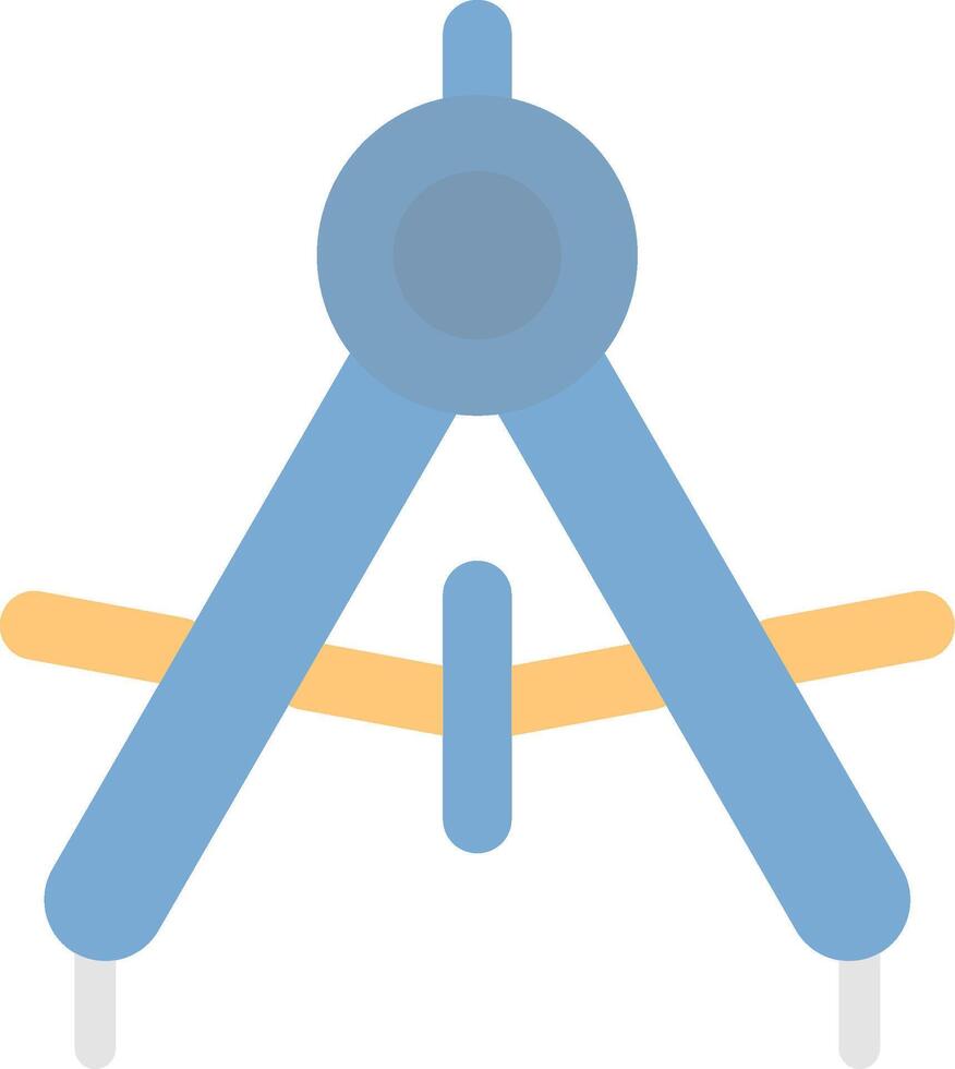 Drawing compass Flat Light Icon vector