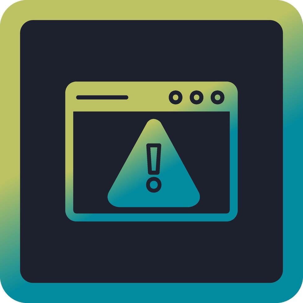 Web Warning Vector Icon