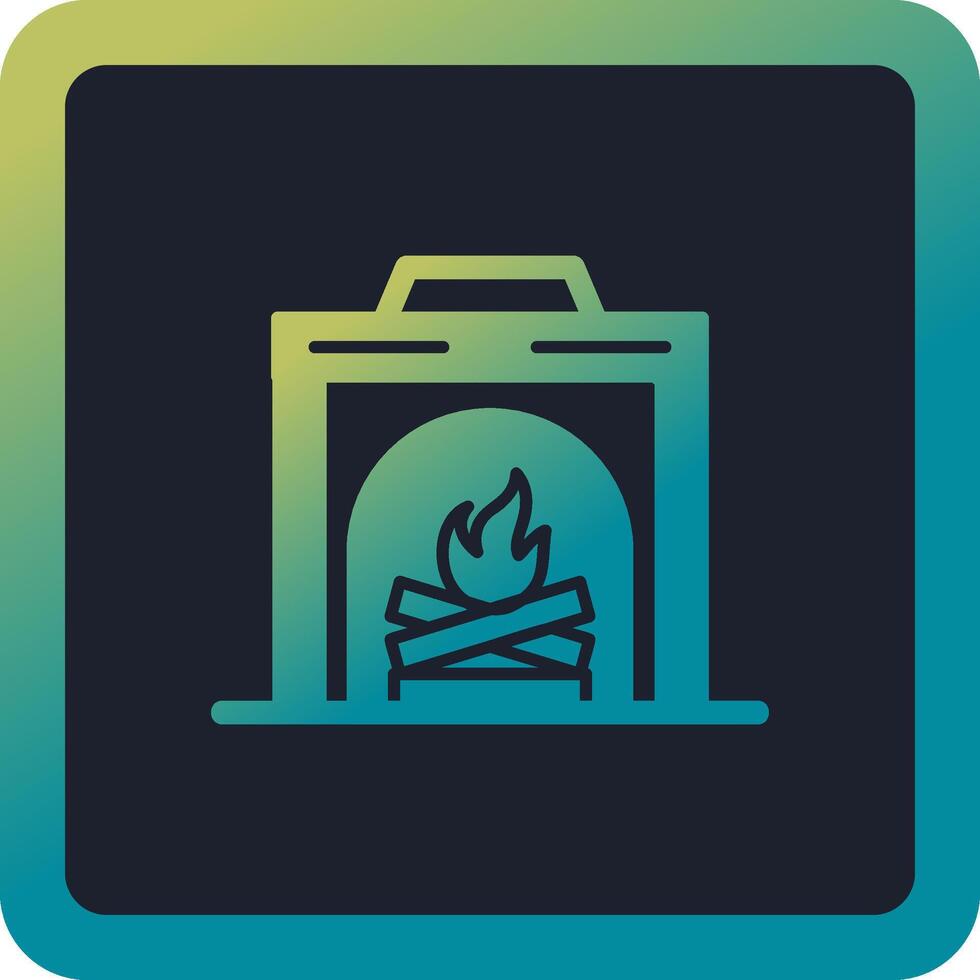 Fireplace Vector Icon