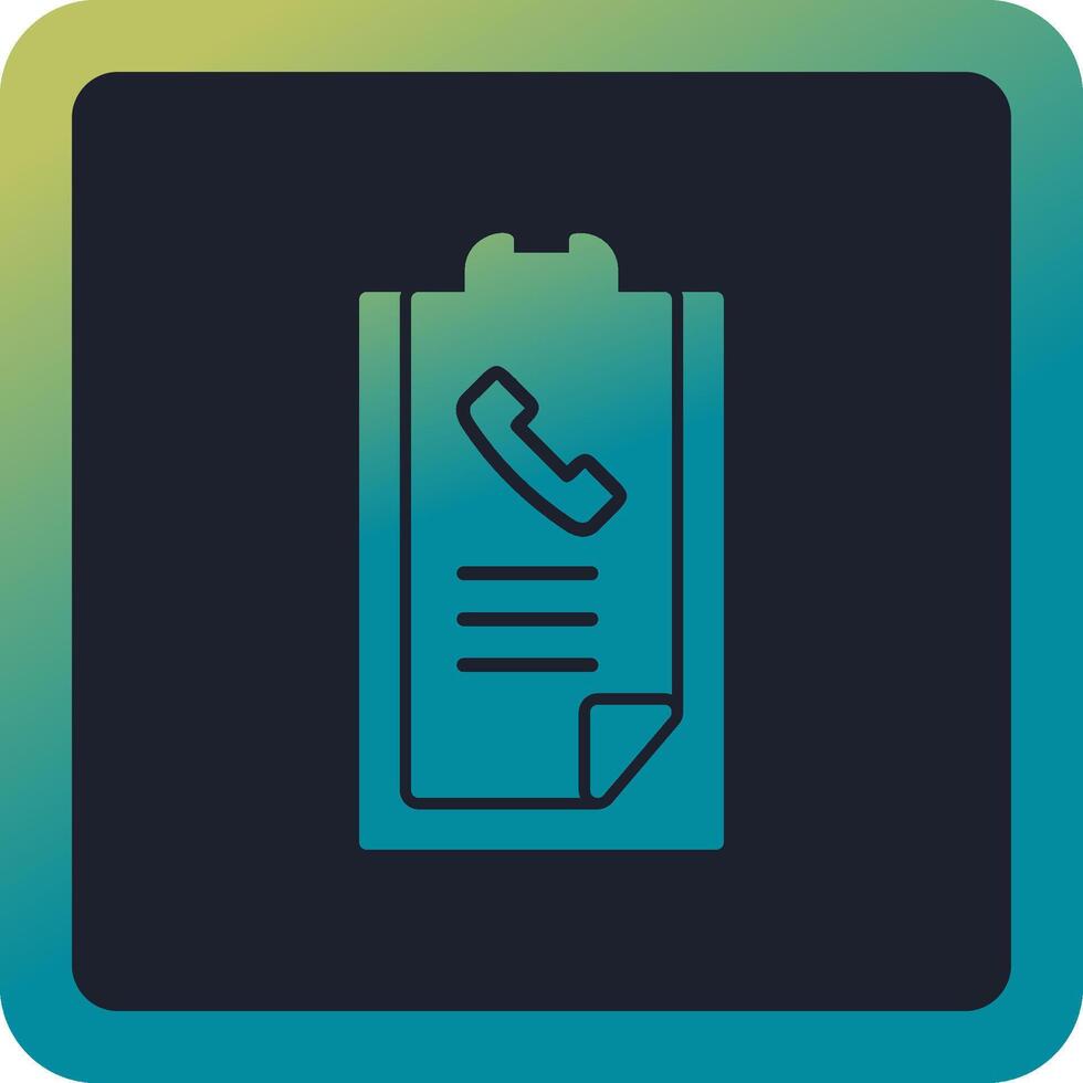 Call list History Vector Icon