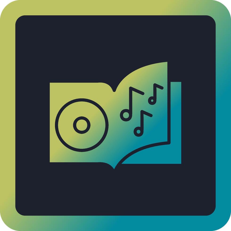 icono de vector de libro de audio