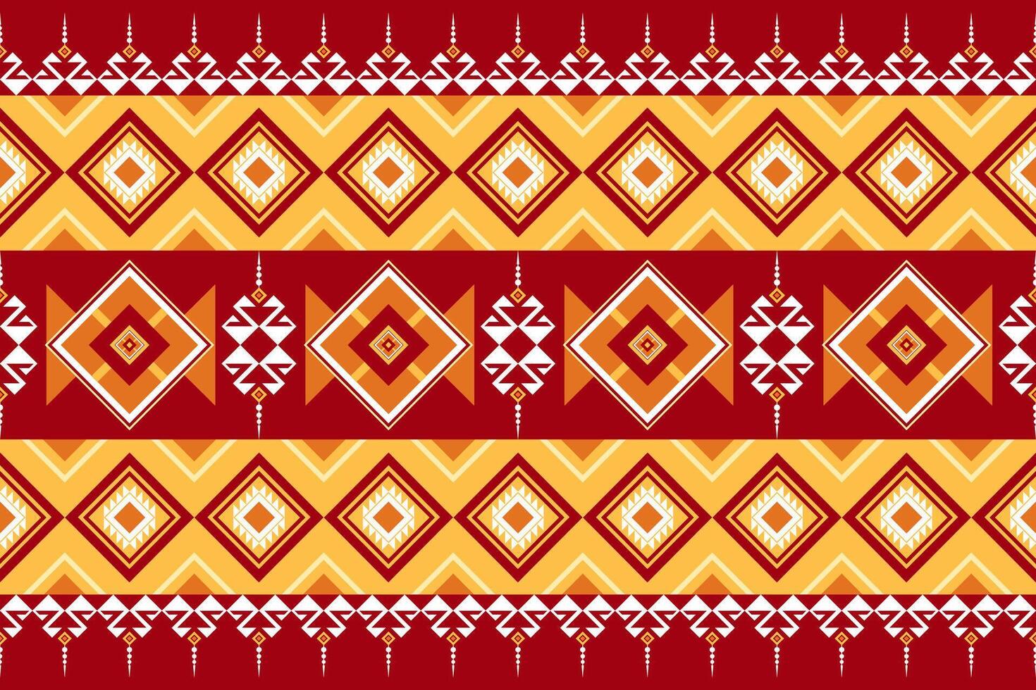 Geometric seamless ethnic pattern. Geometric ethnic pattern can be used in fabric design for clothes, wrapping, textile, embroidery, carpet, tribal pattern vector