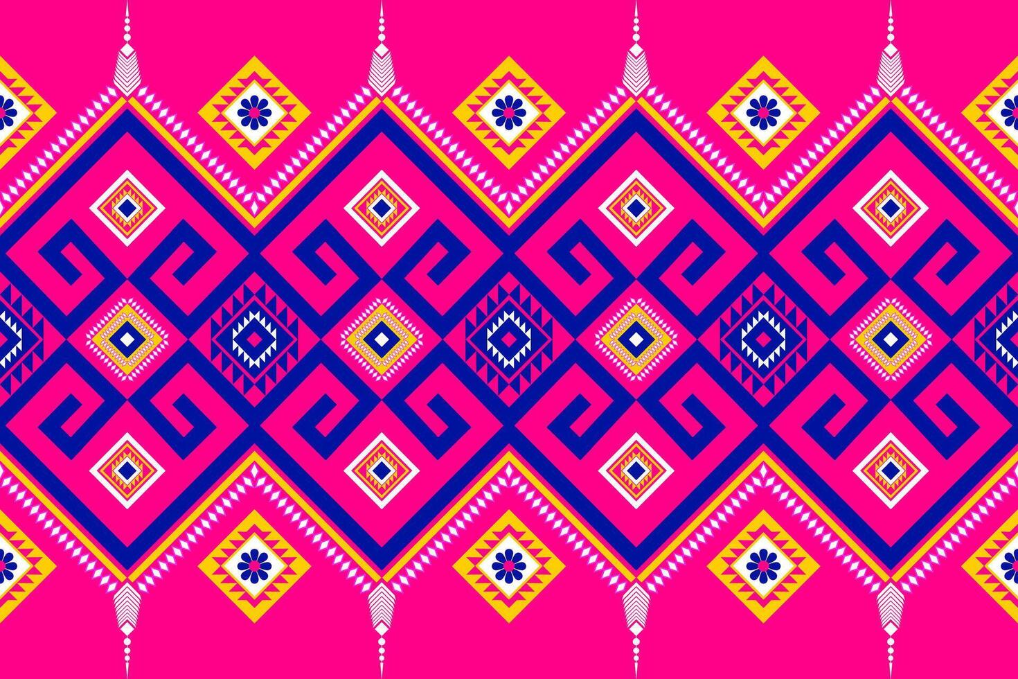Geometric seamless ethnic pattern. Geometric ethnic pattern can be used in fabric design for clothes, wrapping, textile, embroidery, carpet vector