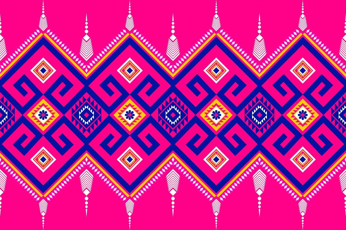 Geometric seamless ethnic pattern. Geometric ethnic pattern can be used in fabric design for clothes, wrapping, textile, embroidery, carpet vector