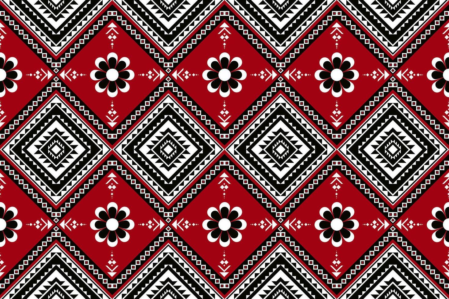 Geometric seamless ethnic pattern. Geometric ethnic pattern can be used in fabric design for clothes, wrapping, textile, embroidery, carpet, tribal pattern vector