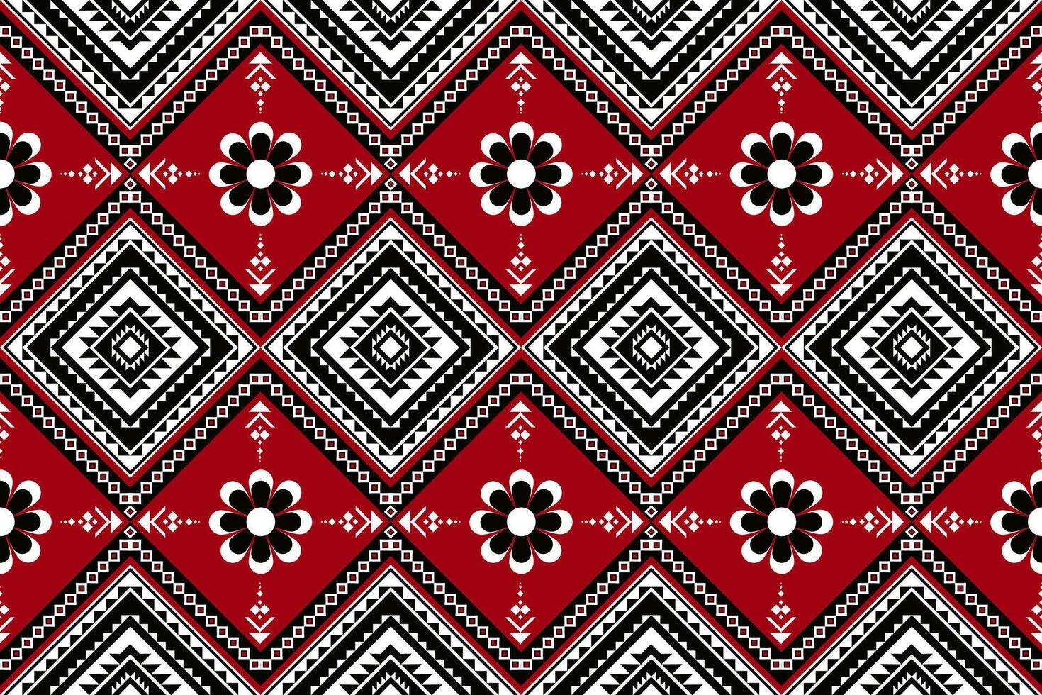 Geometric seamless ethnic pattern. Geometric ethnic pattern can be used in fabric design for clothes, wrapping, textile, embroidery, carpet, tribal pattern vector