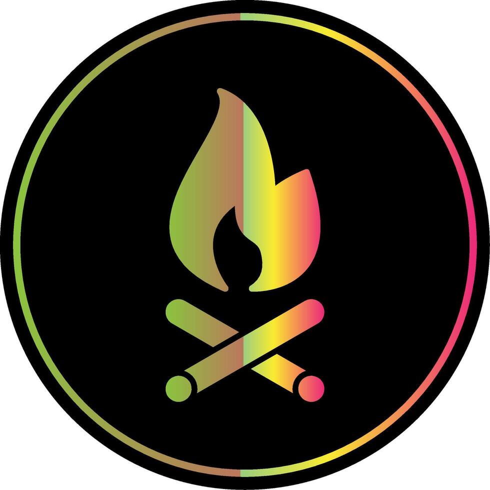 Fire Glyph Due Color Icon vector