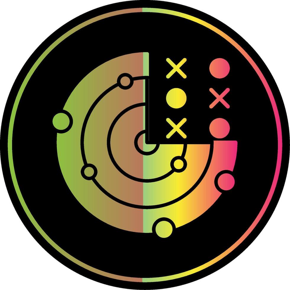 Radar Glyph Due Color Icon vector