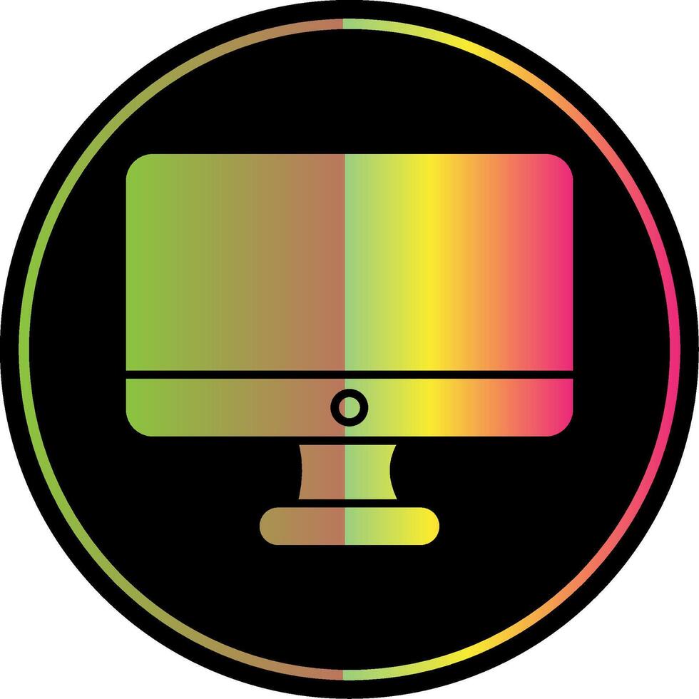 Monitor Glyph Due Color Icon vector