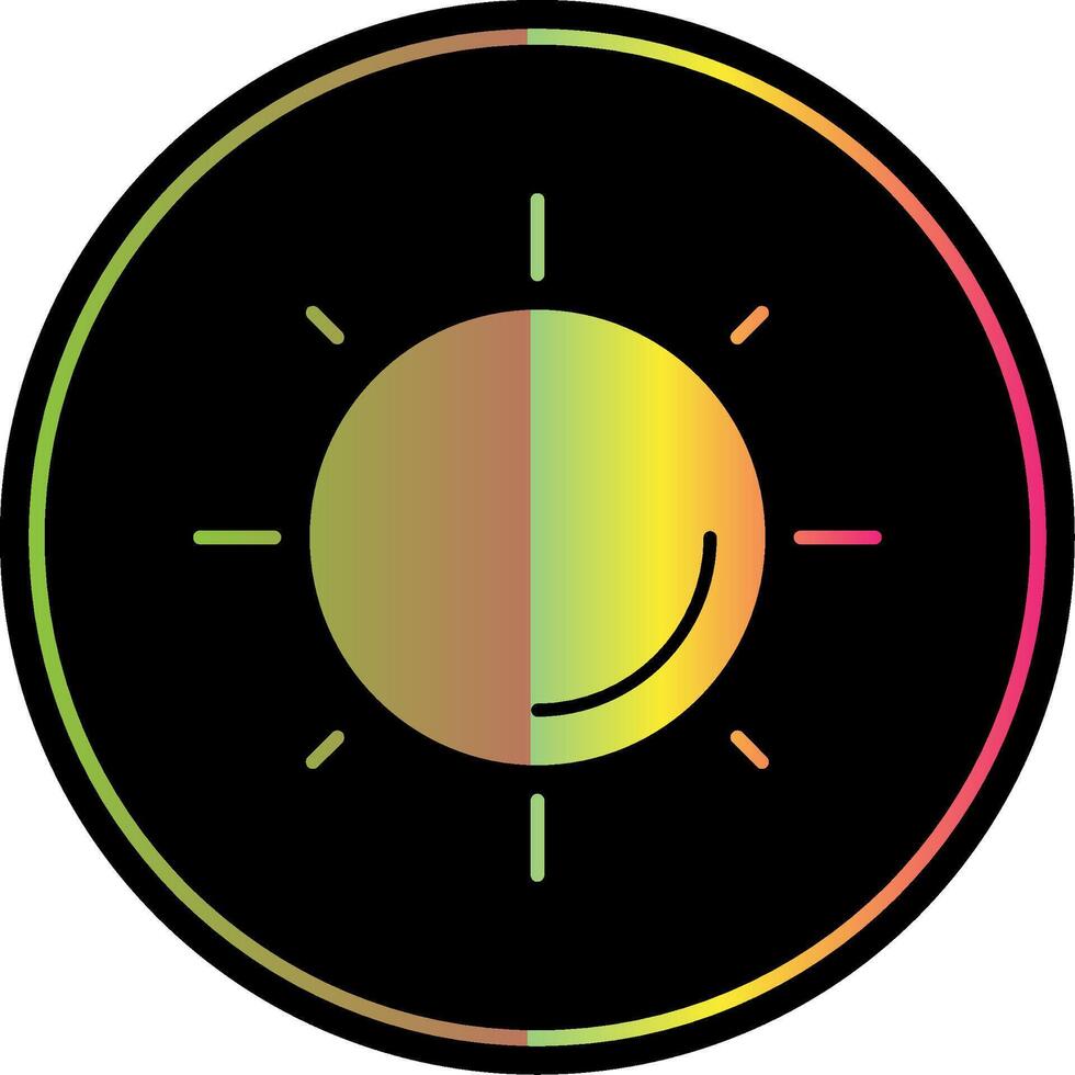 Sun Glyph Due Color Icon vector