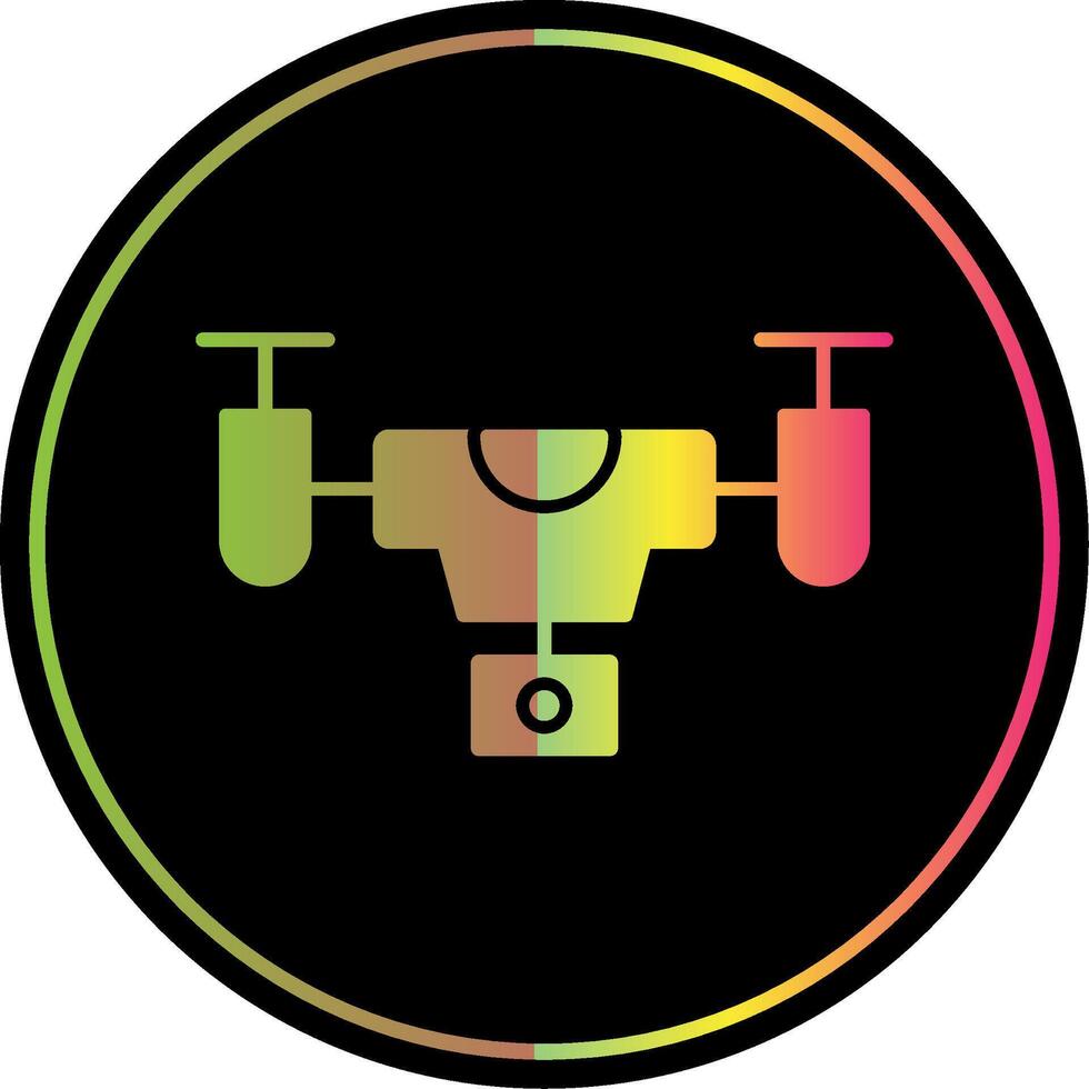 Drone Glyph Due Color Icon vector