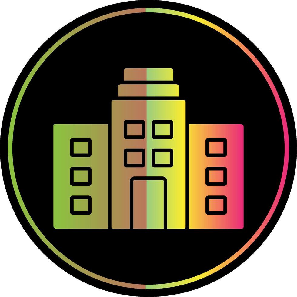 Office Glyph Due Color Icon vector
