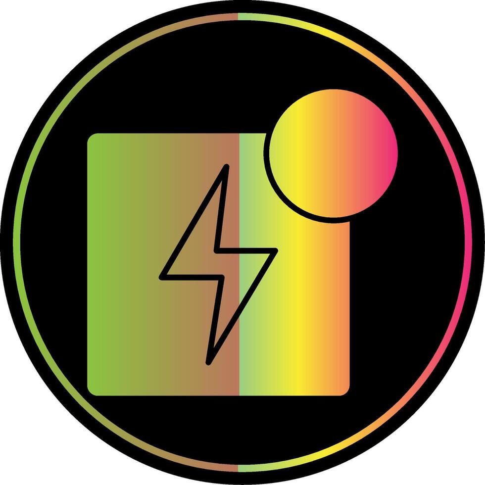 No Electricity Glyph Due Color Icon vector