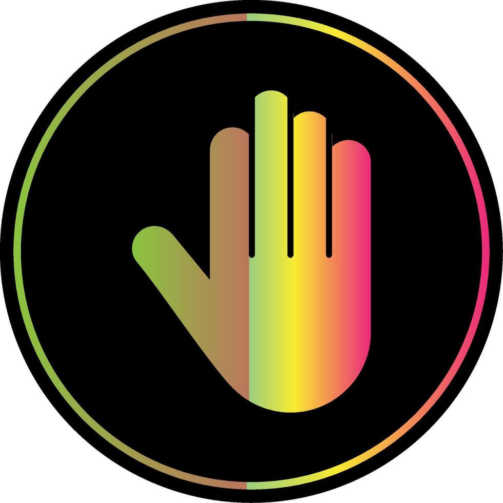 Hand Glyph Due Color Icon vector