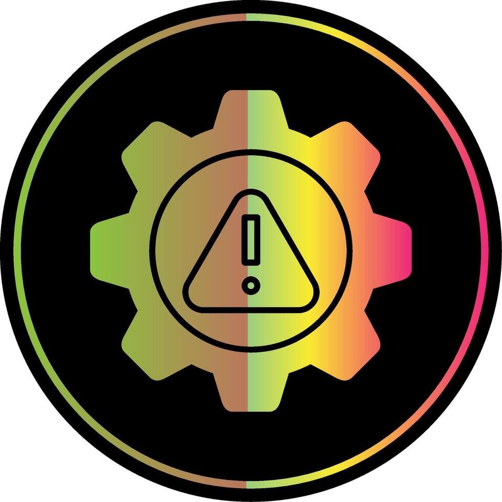 Risk Management Glyph Due Color Icon vector
