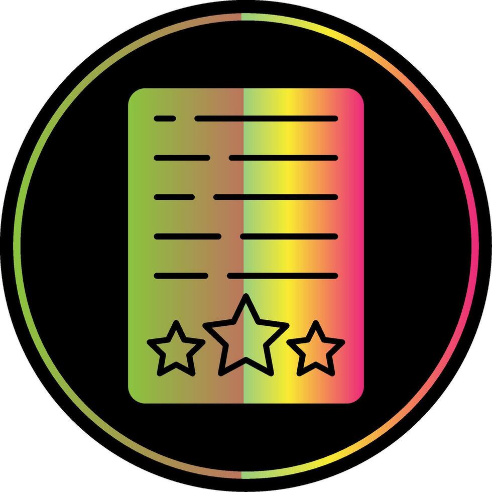 Assessment Glyph Due Color Icon vector