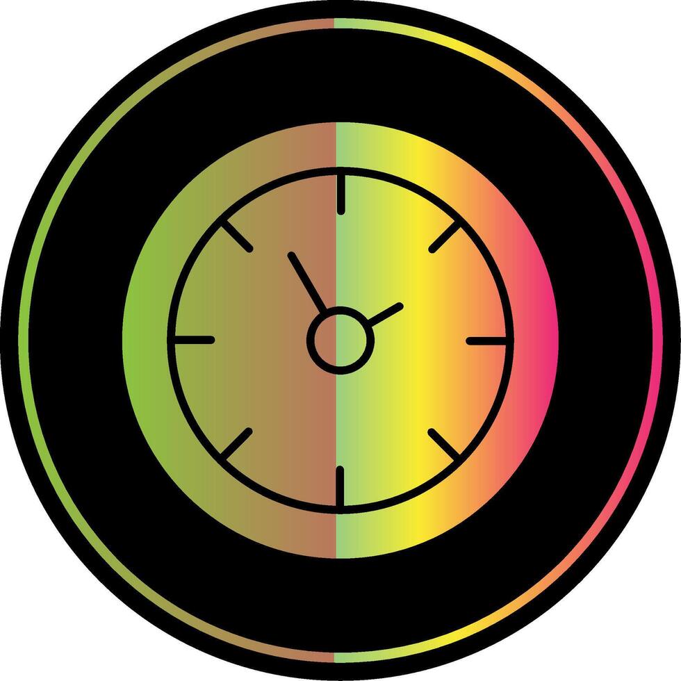 hora glifo debido color icono vector