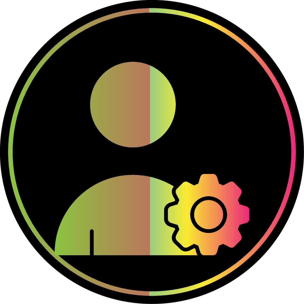 Management Glyph Due Color Icon vector