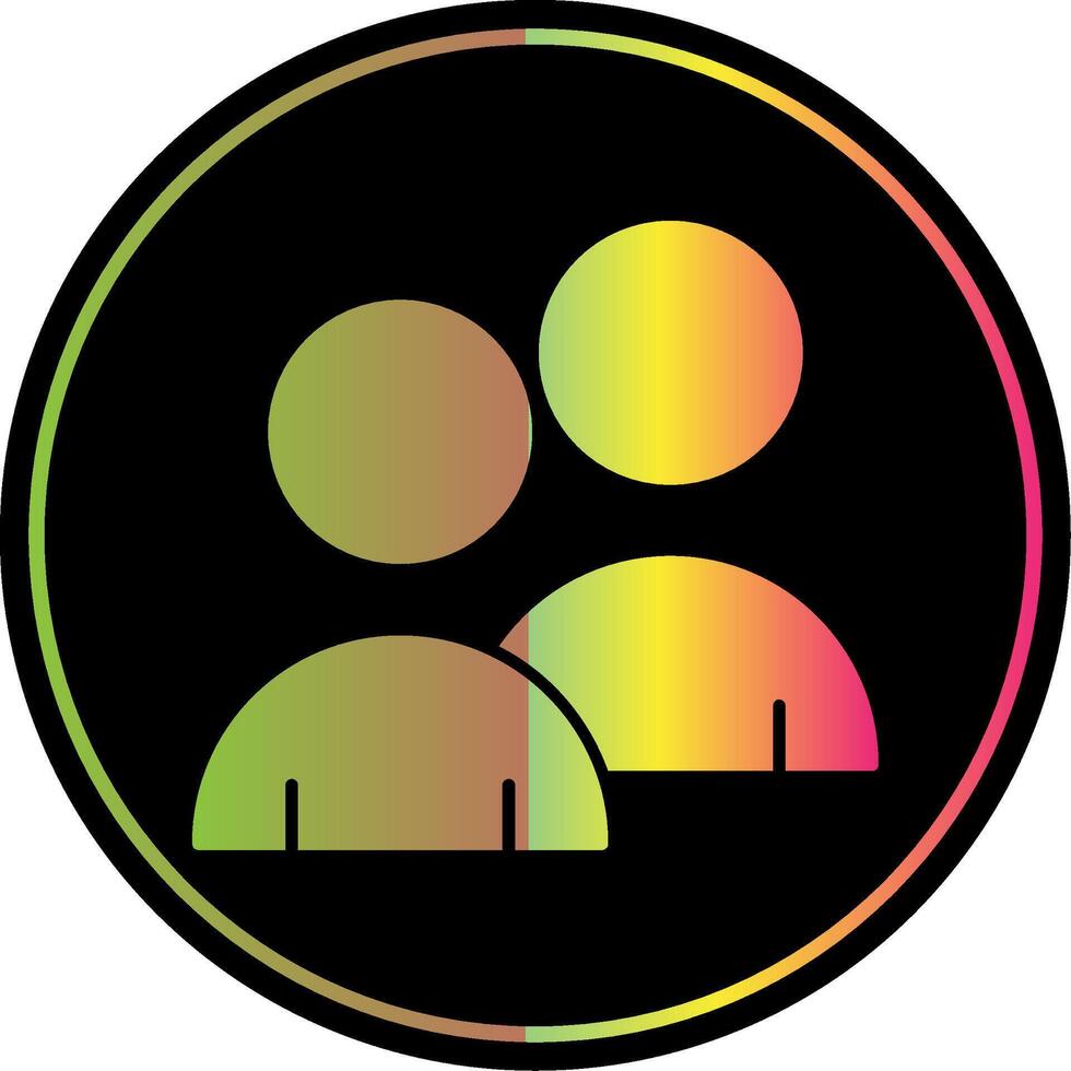 Team Glyph Due Color Icon vector