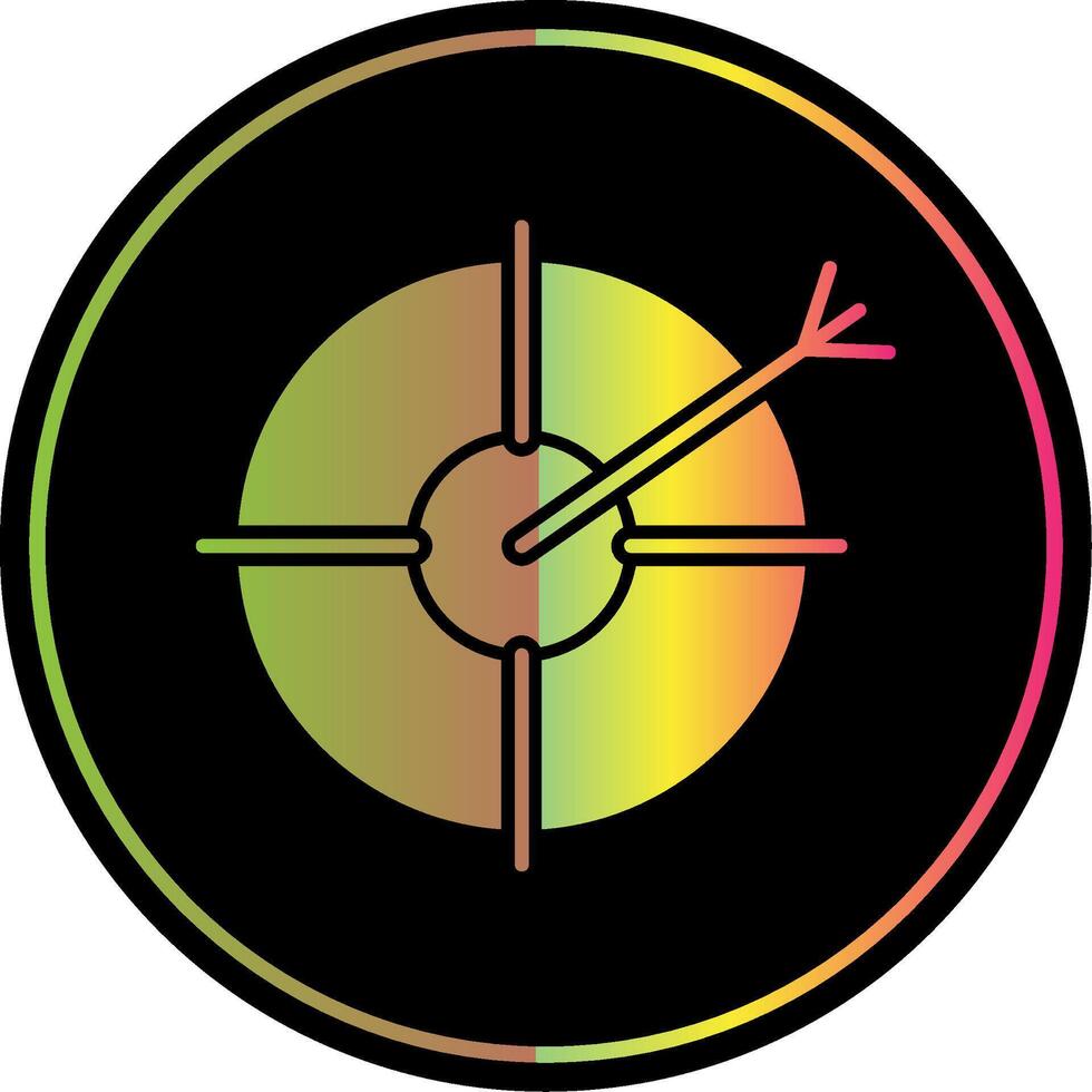 Goal Glyph Due Color Icon vector