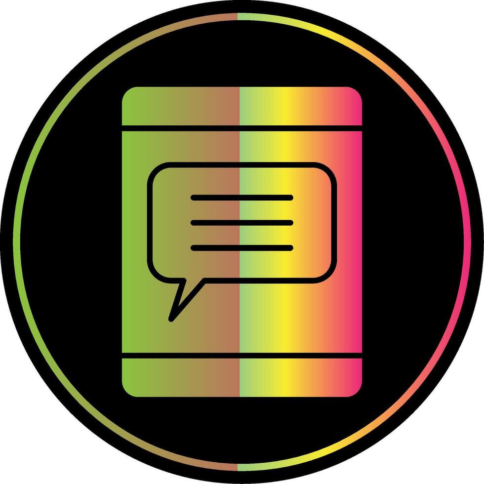 Communication Glyph Due Color Icon vector