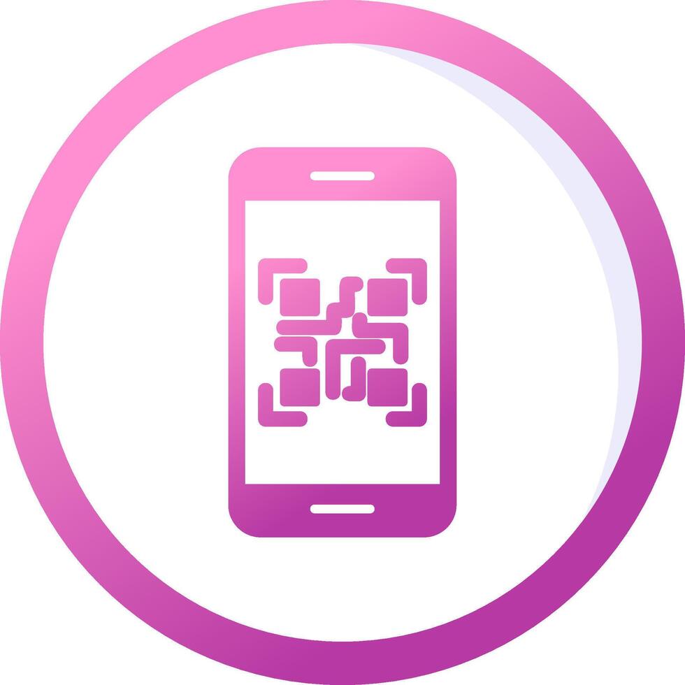Smartphone Qr Code Vector Icon