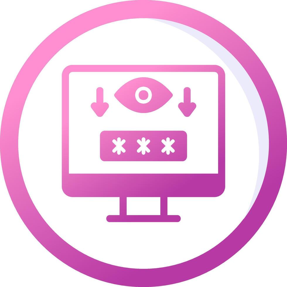 Computer Spyware Vector Icon