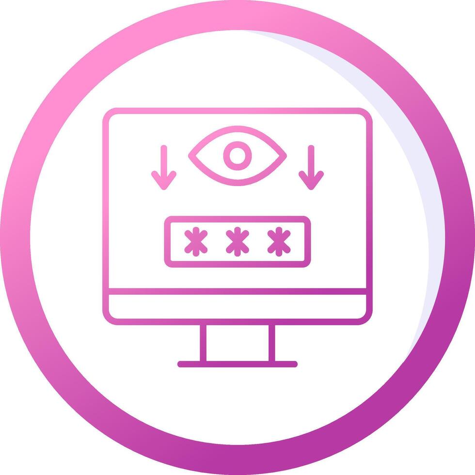 Computer Spyware Vector Icon