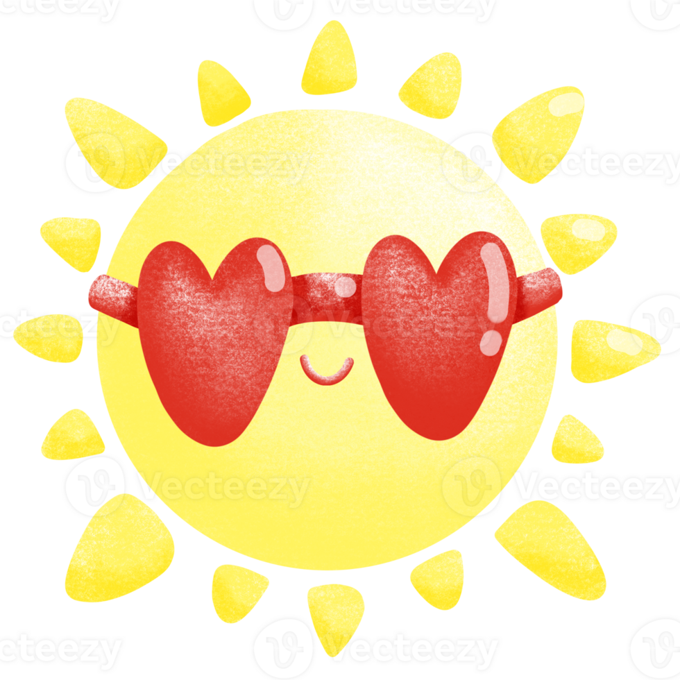 Sun wearing sunglasses png