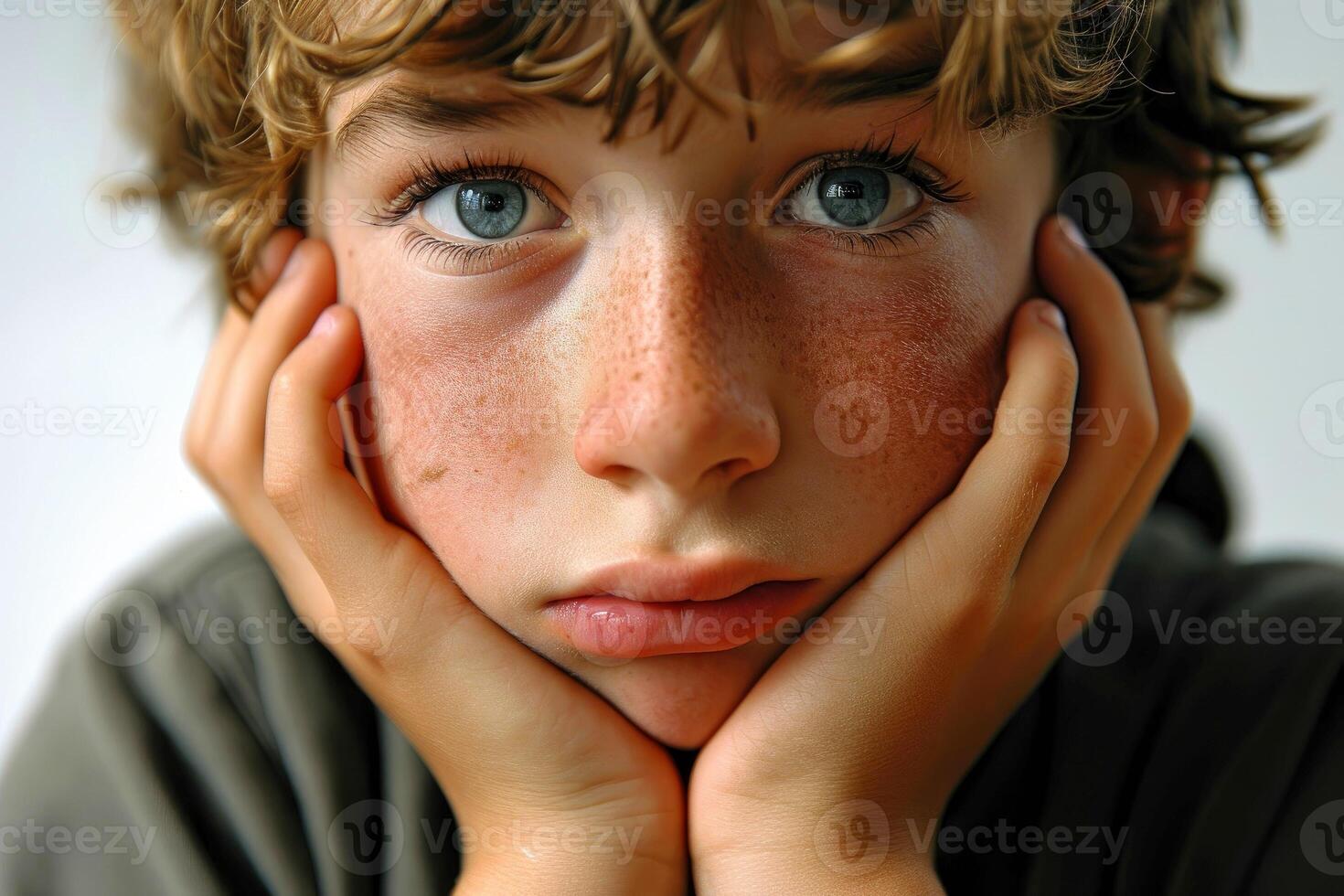 AI generated Close-up,Symptoms of health issues and disease on child, medical treatment concept, Generative AI photo