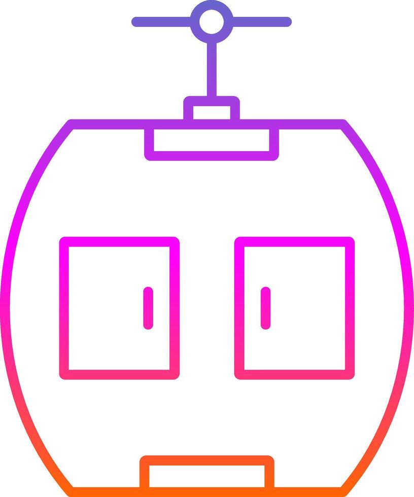Gondola Line Gradient Icon vector