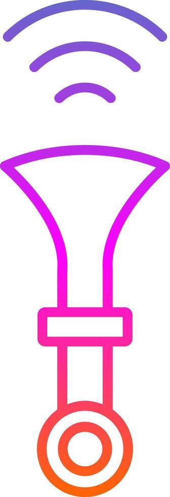 Horn Line Gradient Icon vector