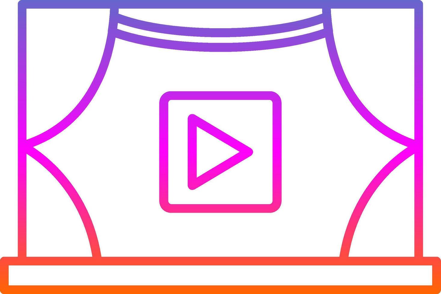 Theater Line Gradient Icon vector