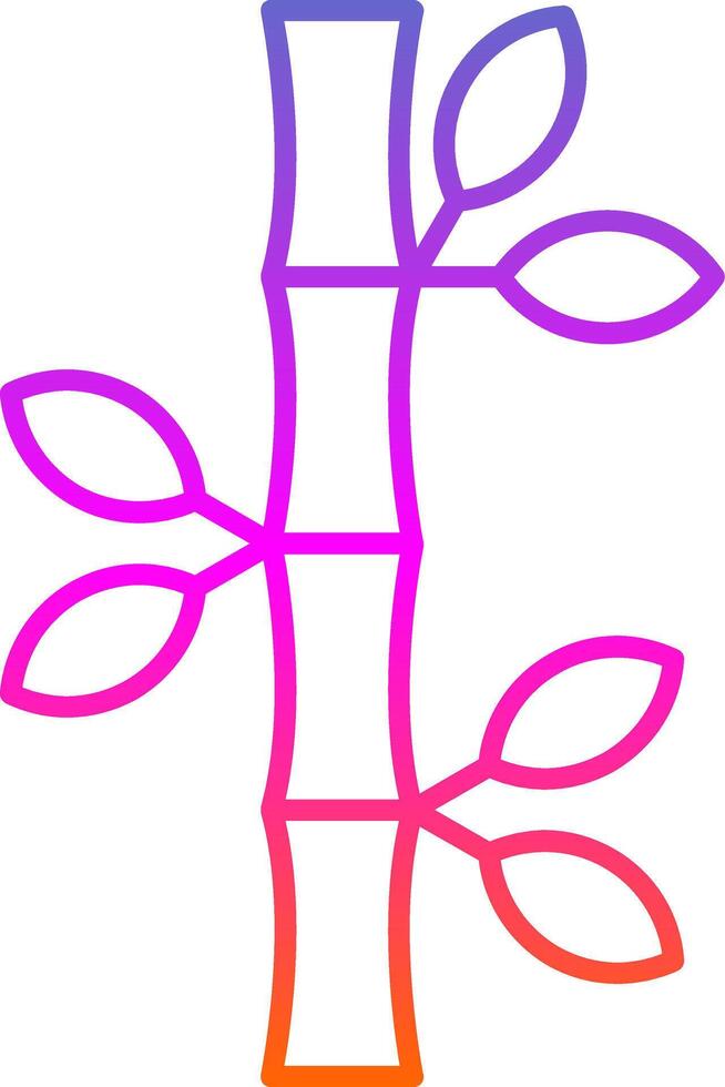 Bamboo Line Gradient Icon vector