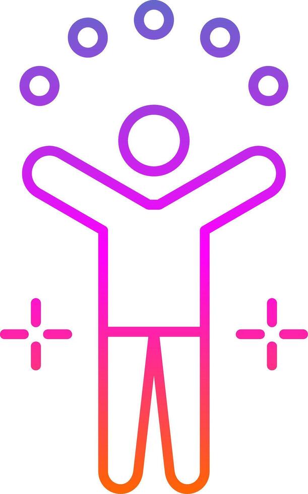 Juggling Ball Line Gradient Icon vector