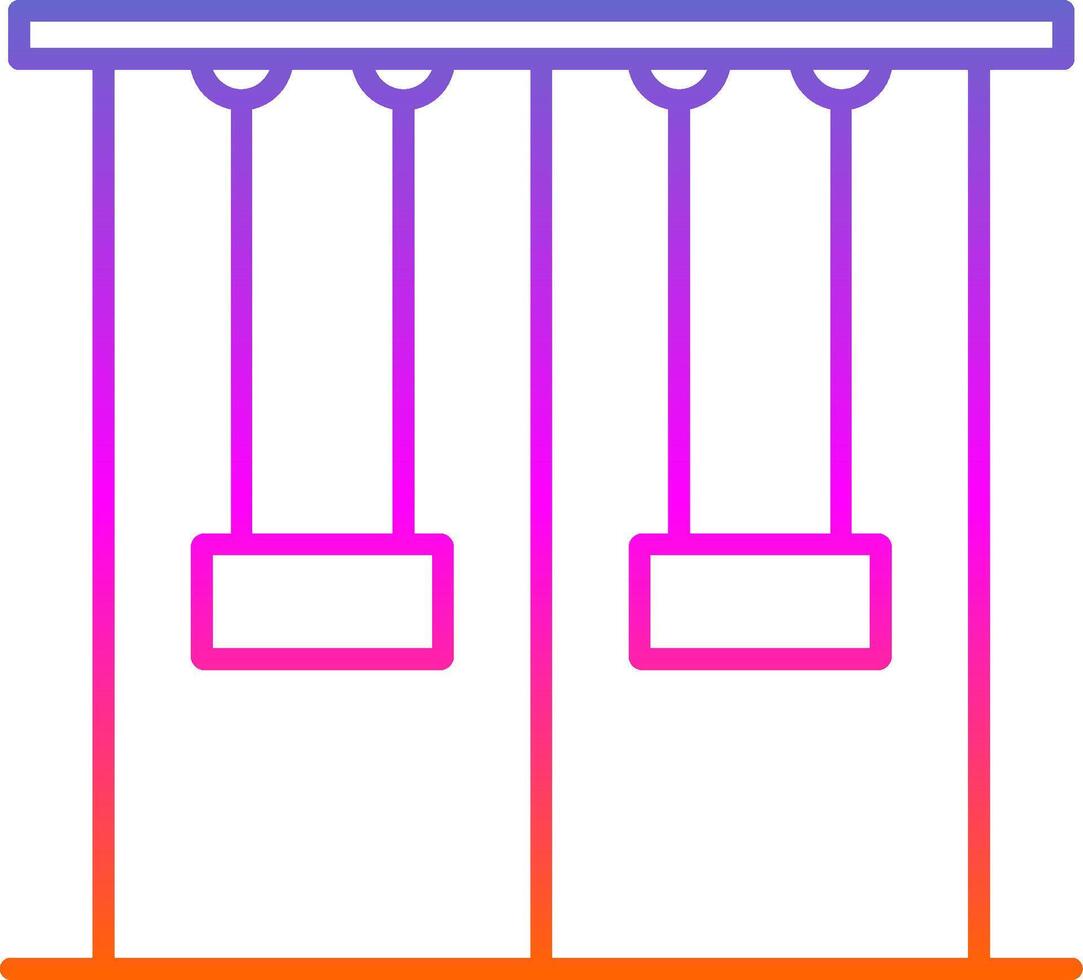 Swing Line Gradient Icon vector