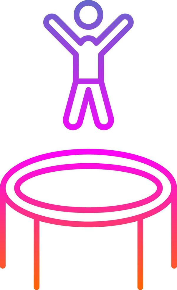 Trampoline Line Gradient Icon vector