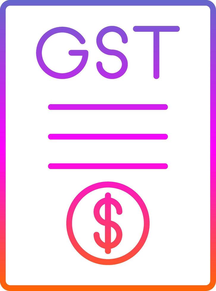 Gst Line Gradient Icon vector