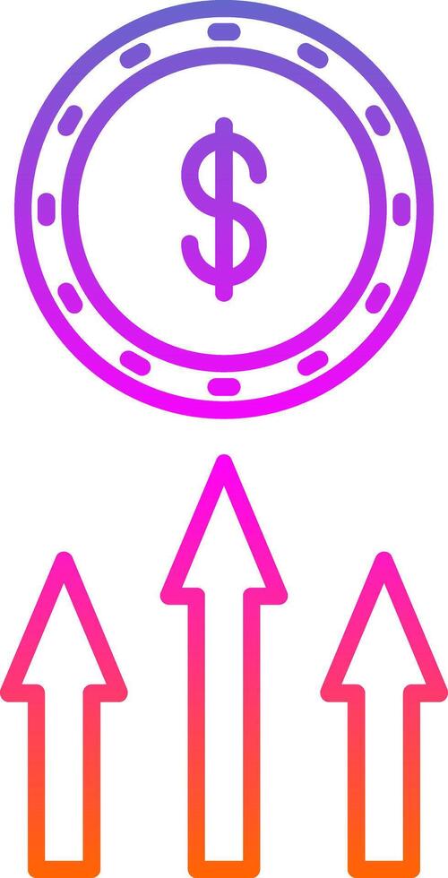 Income Line Gradient Icon vector