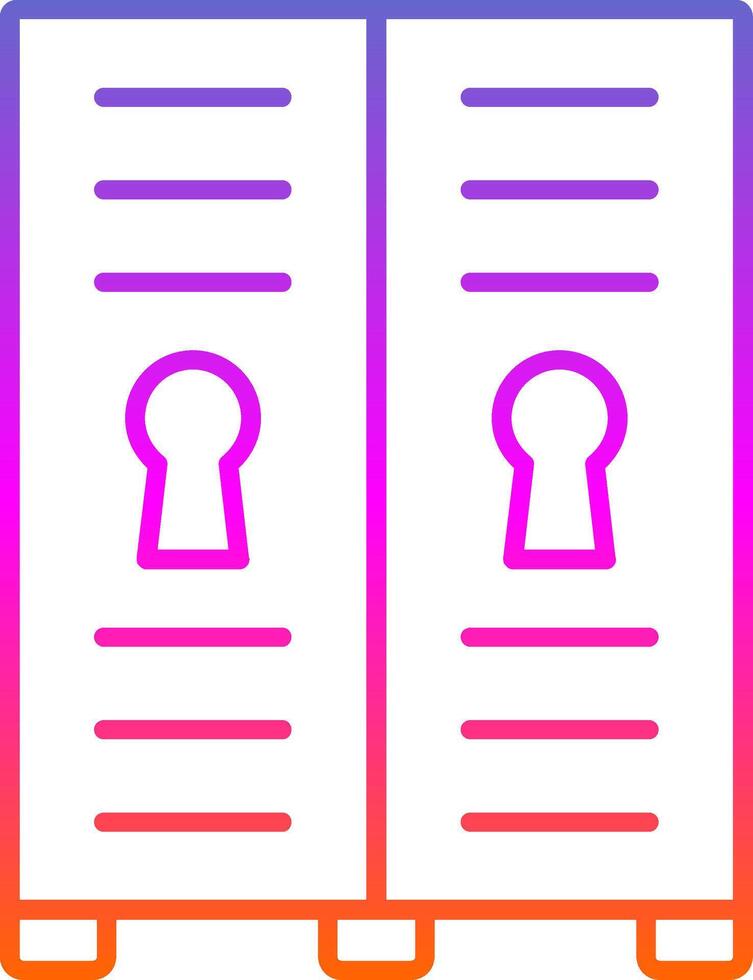 Lockers Line Gradient Icon vector