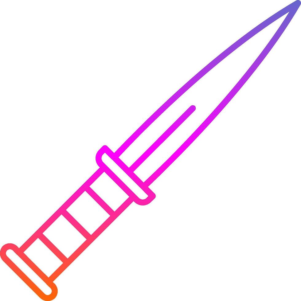 Dagger Line Gradient Icon vector