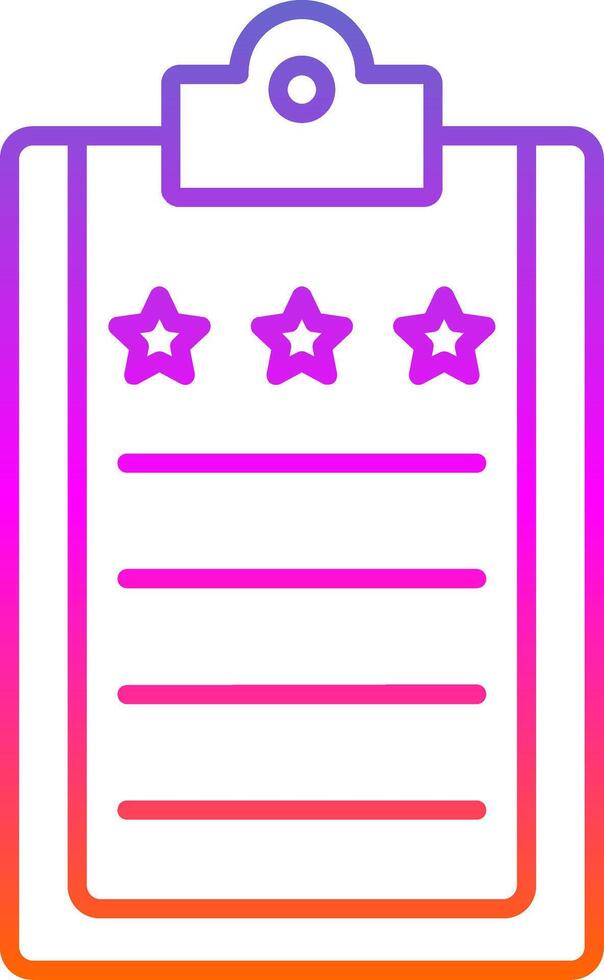 Evaluation Line Gradient Icon vector