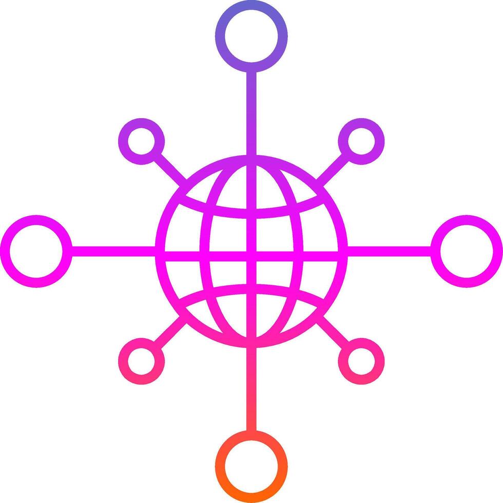 Networking Line Gradient Icon vector